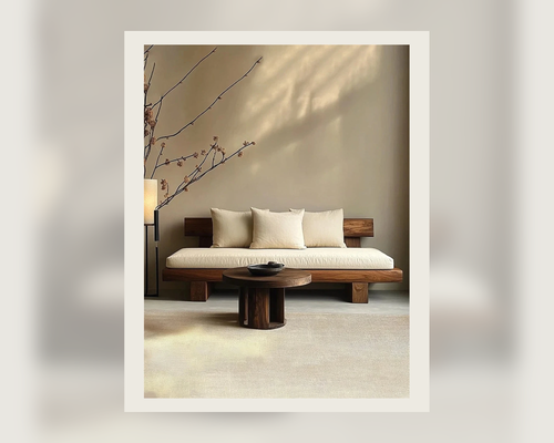 Asa Timber Platform Sofa, warm studio hero