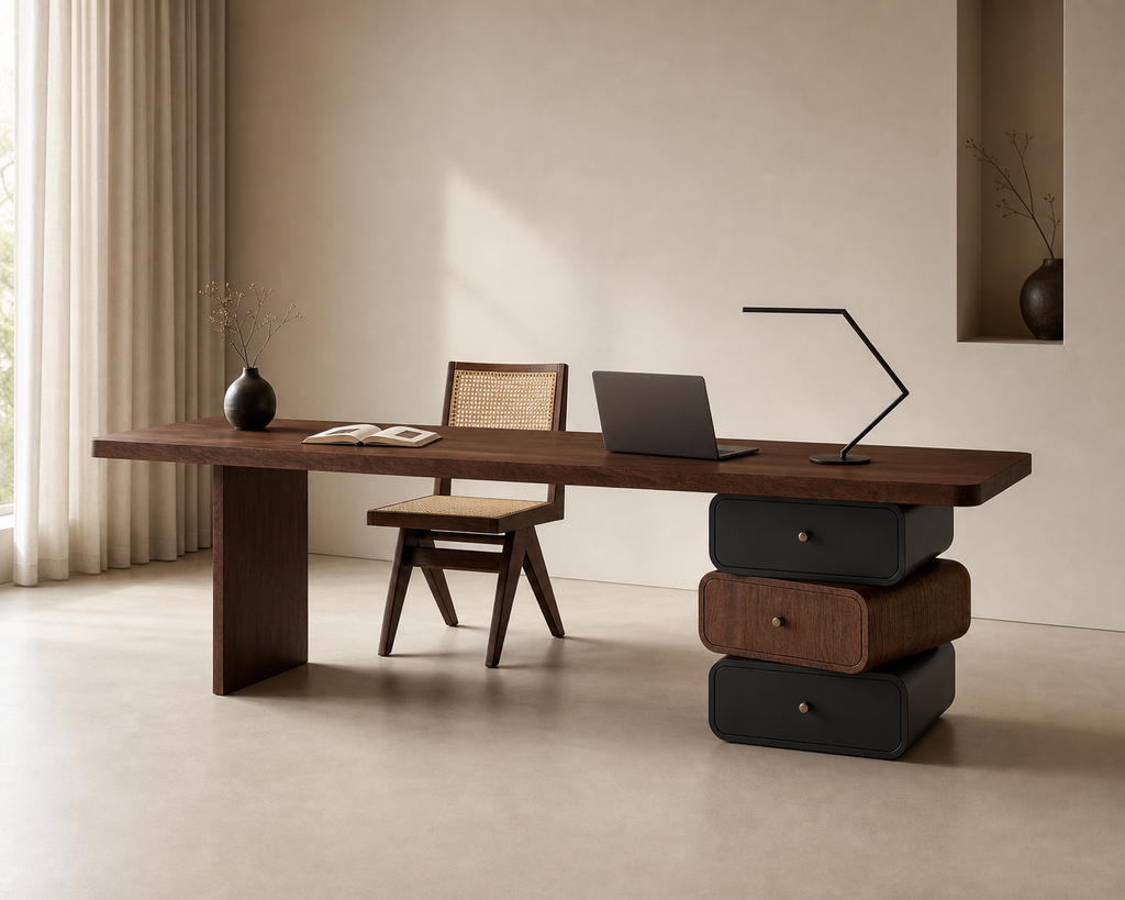 Sen Study Desk, styled home-office hero