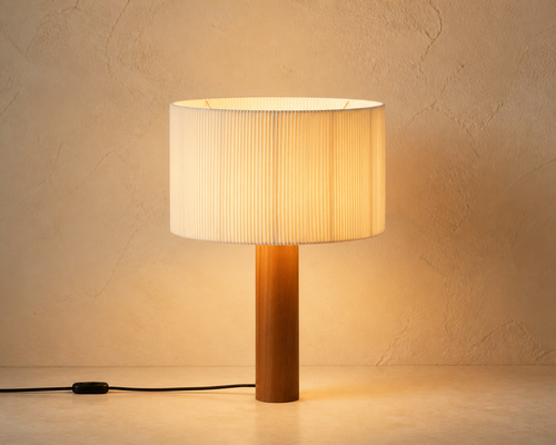 Akari Wood Table Lamp, warm studio hero