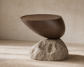 Koji Wood Side Table, clean studio hero