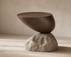 Koji Wood Side Table, clean studio hero