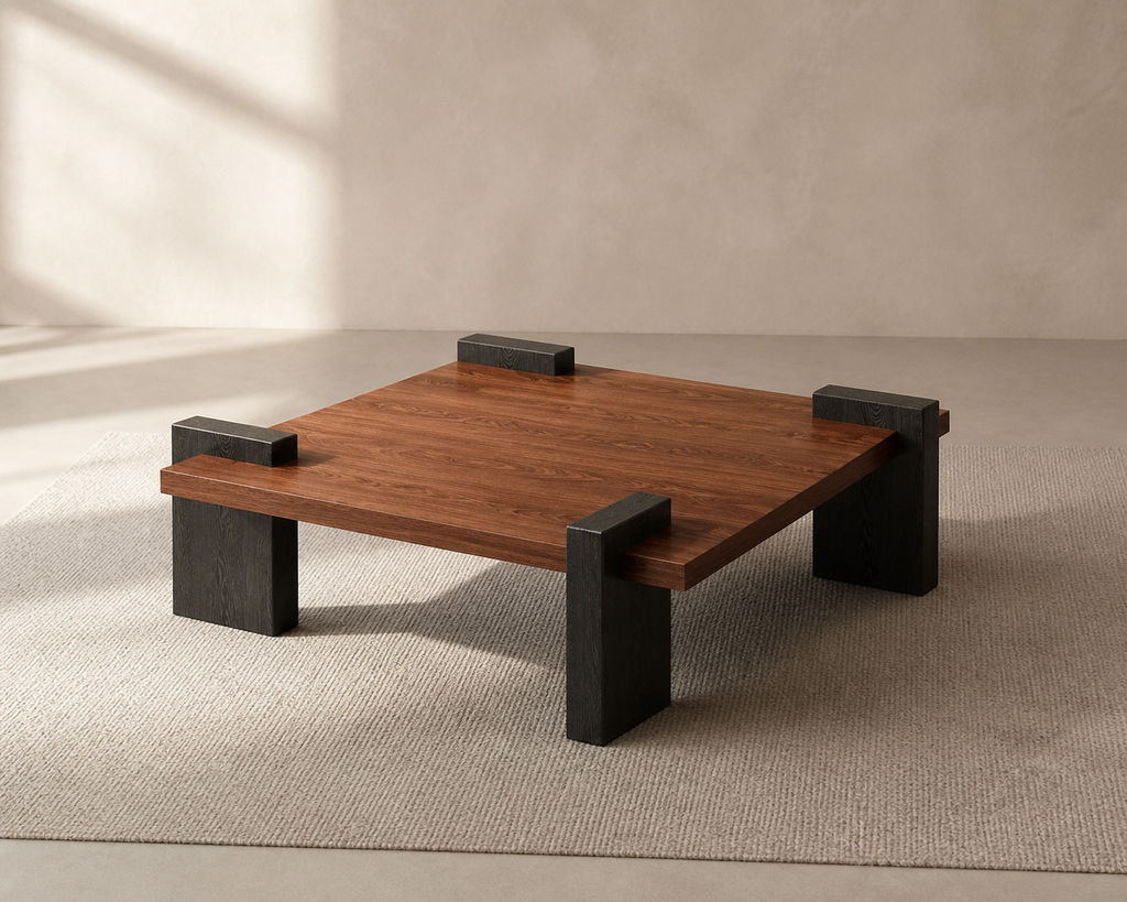 Kaku Square Coffee Table, clean studio hero