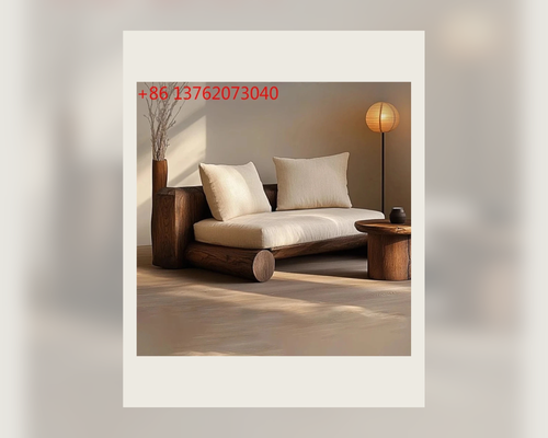 Asa Timber Platform Sofa, styled living-room view