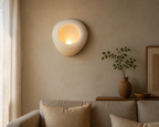 Hikari Resin Wall Lamp, styled living-room wall view