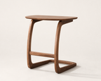 Rin C-Shaped Side Table, studio three-quarter view