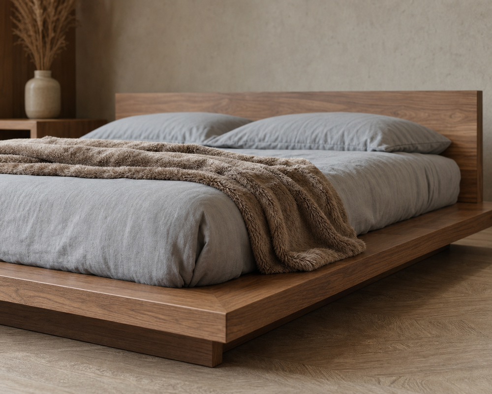 Kiri Solid-Wood Bed Frame