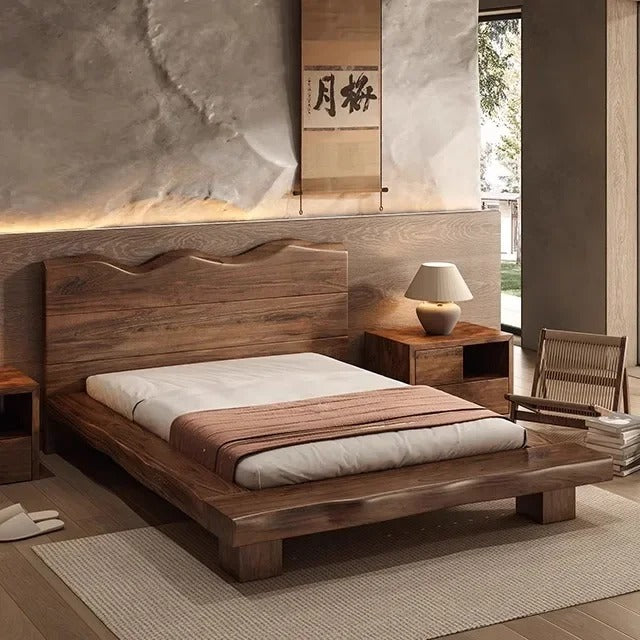Tadao Solid-Wood Bed Frame