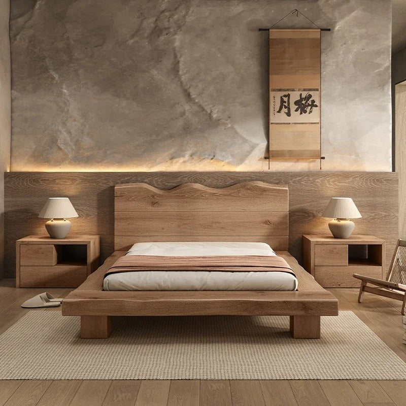 Tadao Solid-Wood Bed Frame