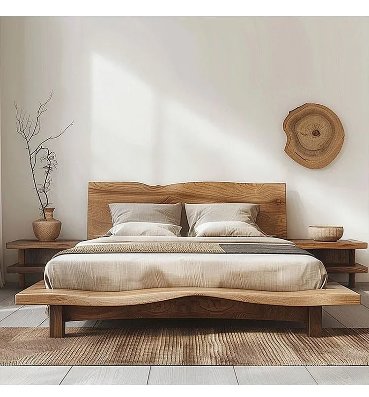 Tadao Solid-Wood Bed Frame