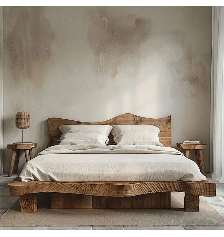 Tadao Solid-Wood Bed Frame