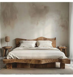 Tadao Solid-Wood Bed Frame