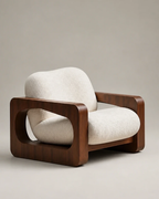 Aki Curved Wood Lounge Chair, Kadori hero image