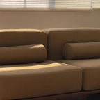 Hina Timber Platform Sofa, seat and lumbar cushion detail