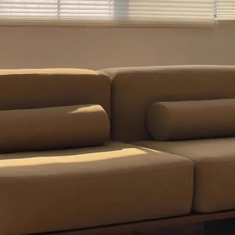Hina Timber Platform Sofa, seat and lumbar cushion detail