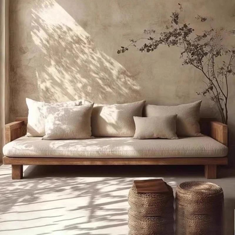Maki Low Platform Sofa, sunlit platform sofa