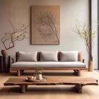 Maki Low Platform Sofa, neutral living-room setting