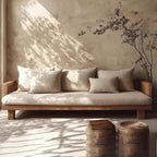 Maki Low Platform Sofa, seat cushion and timber platform detail