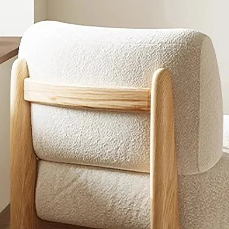 Momo Rounded Lounge Chair, rear timber support