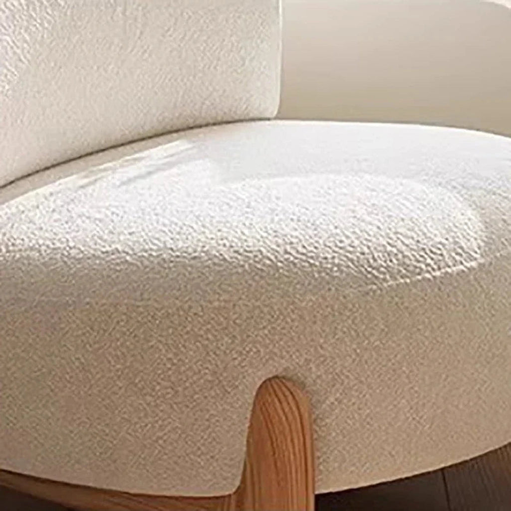 Momo Rounded Lounge Chair, textured upholstery close-up