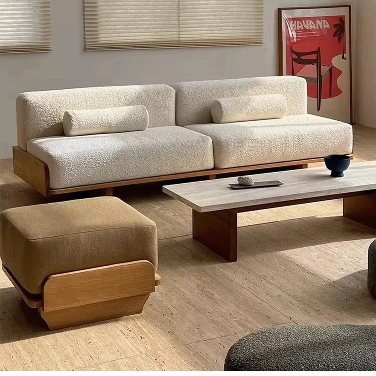 Seki Modular Platform Sofa, seat and lumbar cushion detail