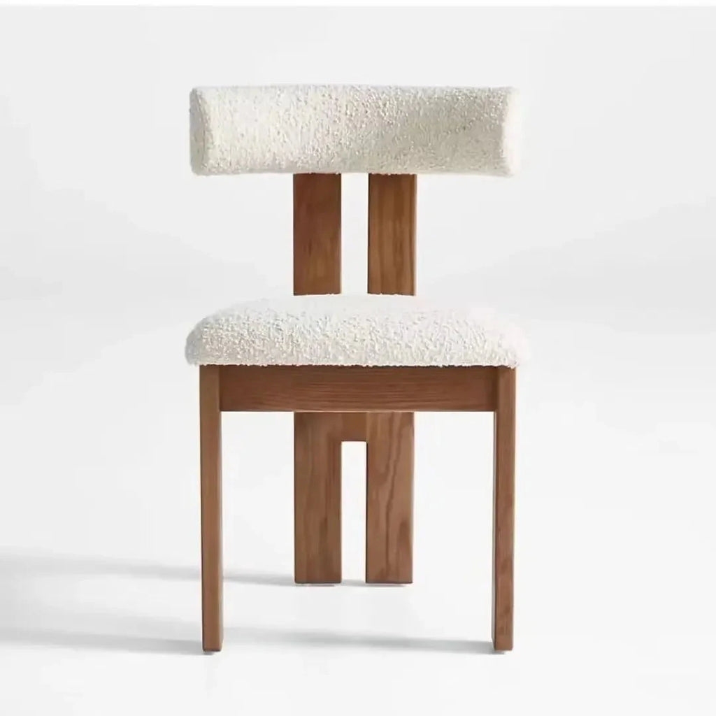 Tori Architectural Dining Chair, walnut frame, front view