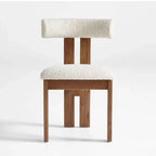 Tori Architectural Dining Chair, walnut frame, front view