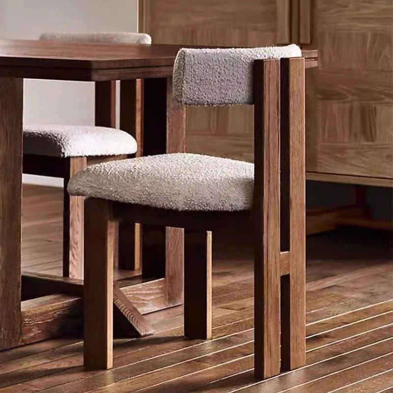 Tori Architectural Dining Chair, walnut chair at a dining table