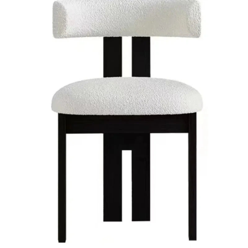 Tori Architectural Dining Chair, black frame, front view