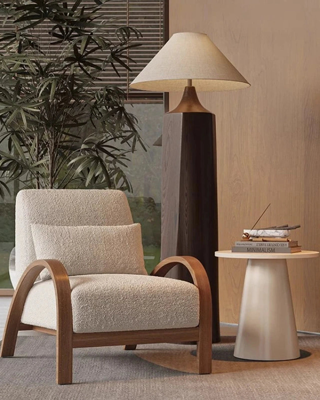 Yori Curved Wood Lounge Chair, Kadori hero image