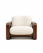 Aki lounge chair, straight-on front view