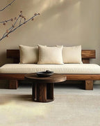 Asa Timber Platform Sofa, timber base and block supports