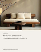 Asa Timber Platform Sofa, dimensions in centimetres
