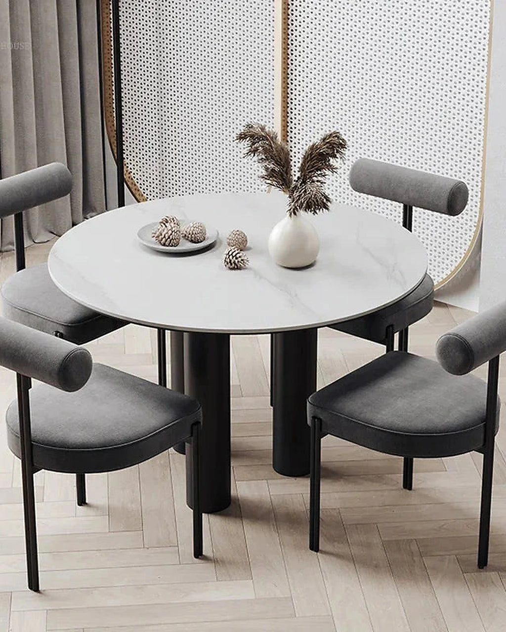 Emi Three-Leg Dining Chair, dining-room setting