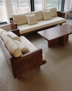 Maki Low Platform Sofa, coordinated room setting