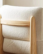Momo Rounded Lounge Chair, rear timber support