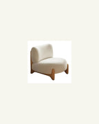 Momo Rounded Lounge Chair, rice-white product view