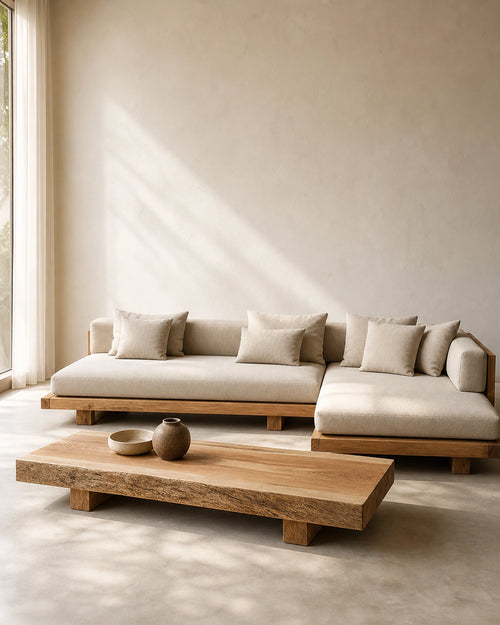 Mori full sofa and coffee table collection product view