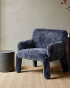 Nami Upholstered Armchair, blue-purple upholstery