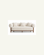 Noma three-seat sofa, straight-on front view