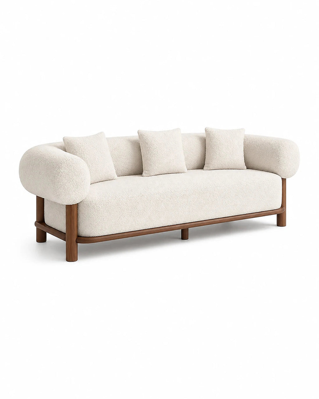 Noma three-seat sofa, three-quarter view