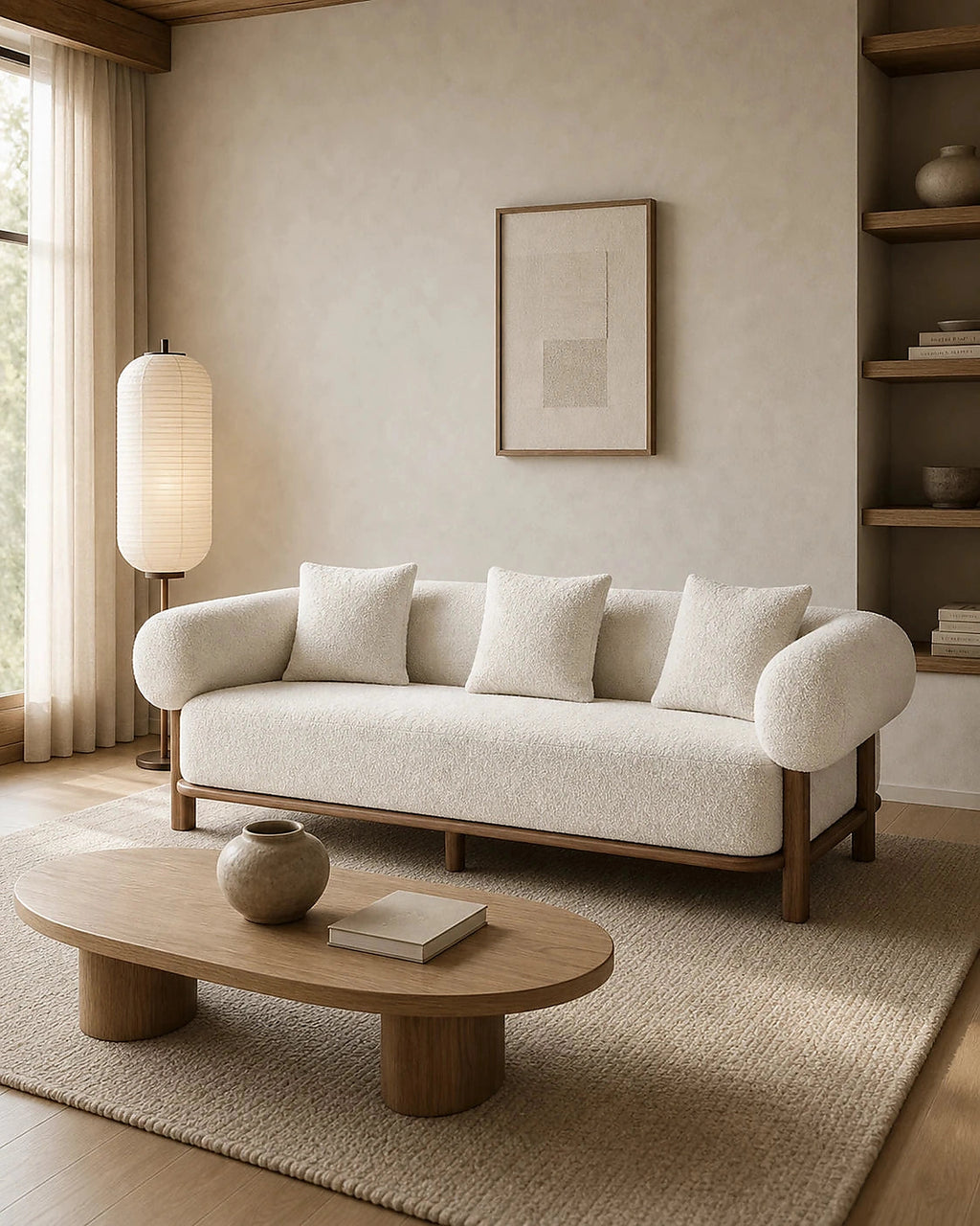 Noma sofa in a calm Japandi living room