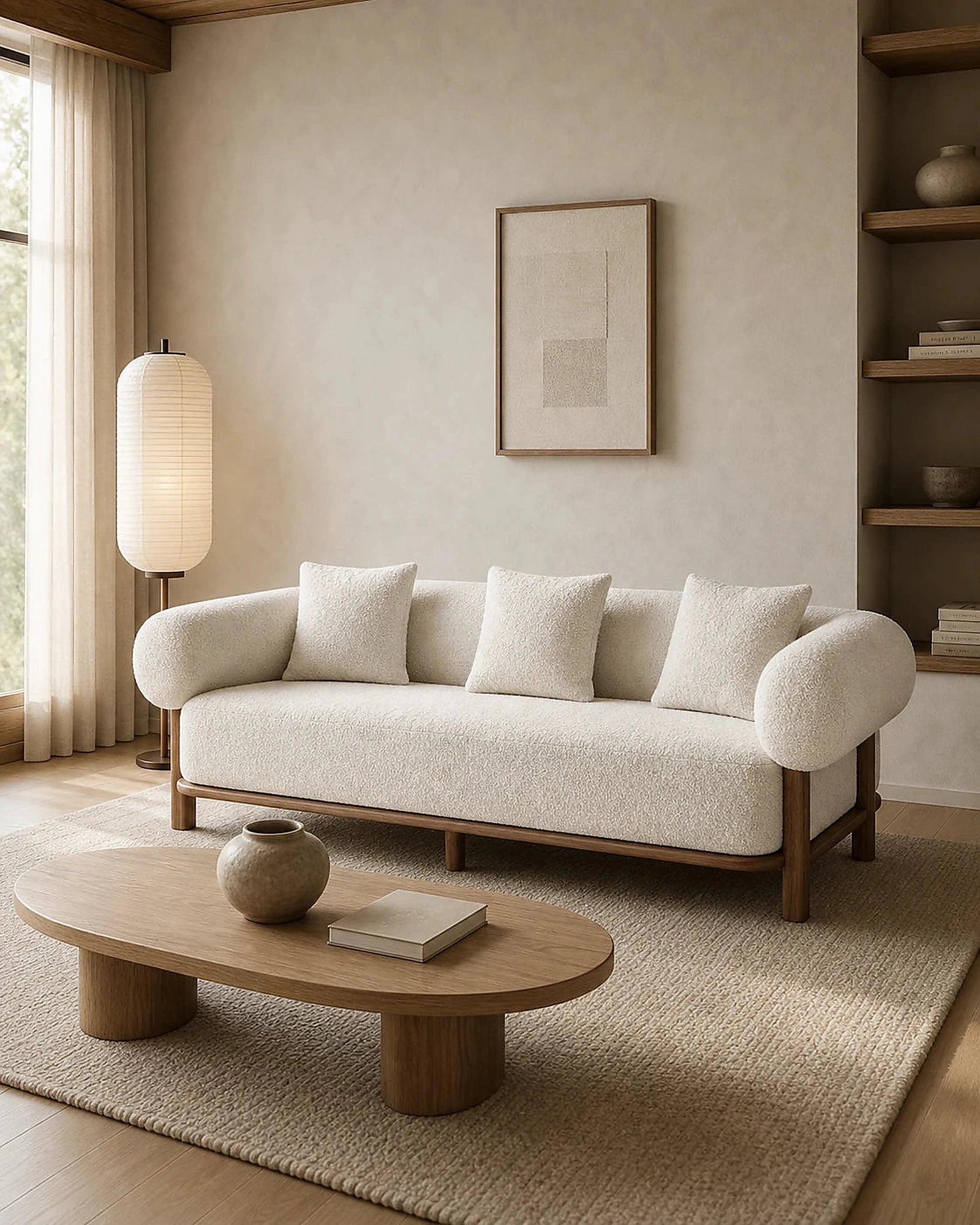 Noma sofa in a calm Japandi living room