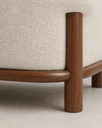 Noma sofa timber rail, leg and upholstery construction detail