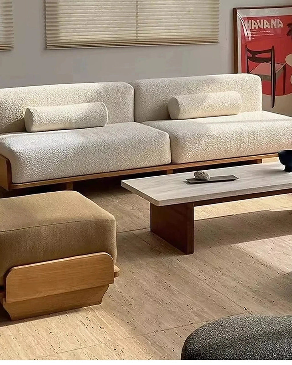 Seki Modular Platform Sofa, seat and lumbar cushion detail