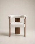 Sora upholstered dining chair in a warm neutral Kadori studio