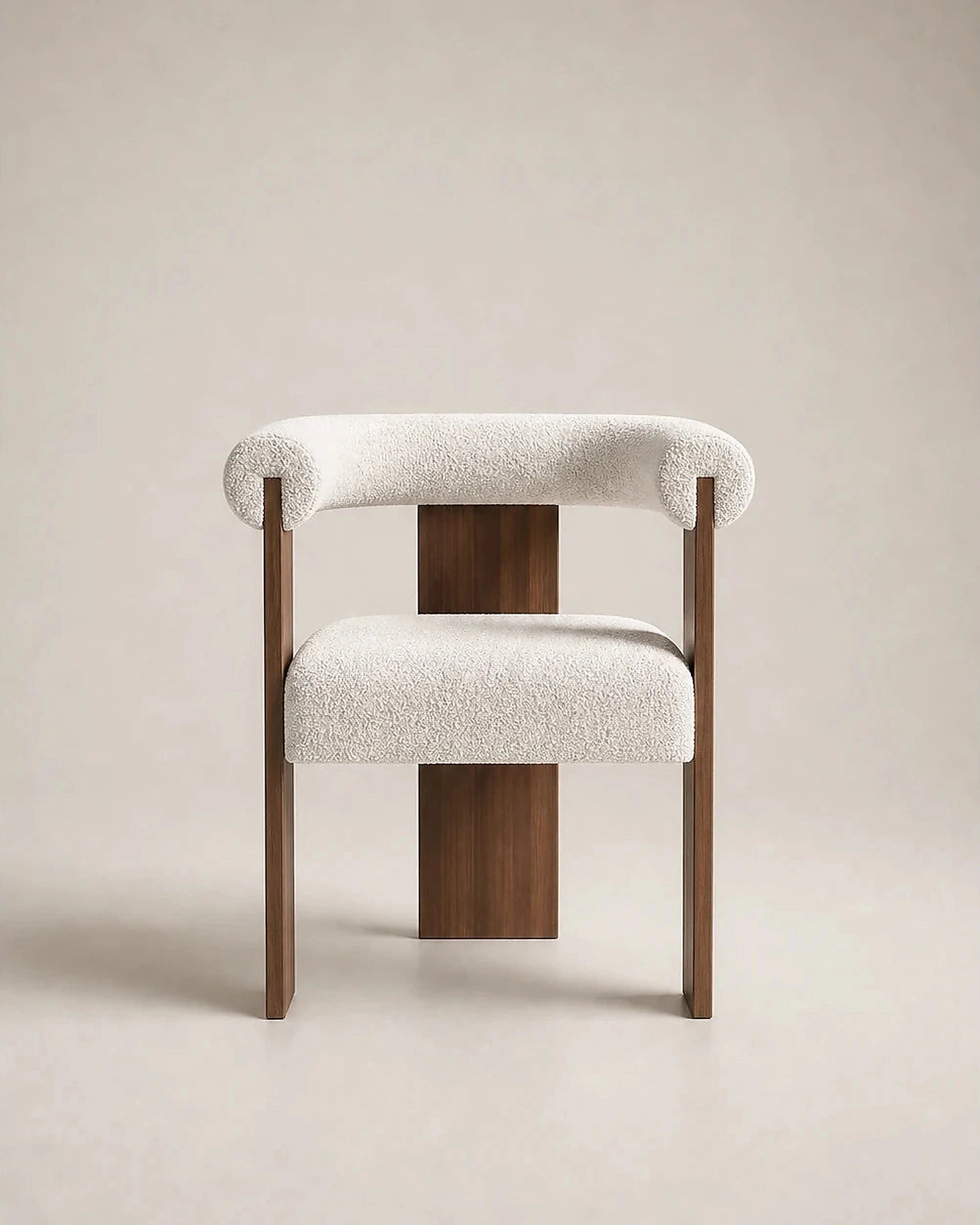 Sora upholstered dining chair in a warm neutral Kadori studio