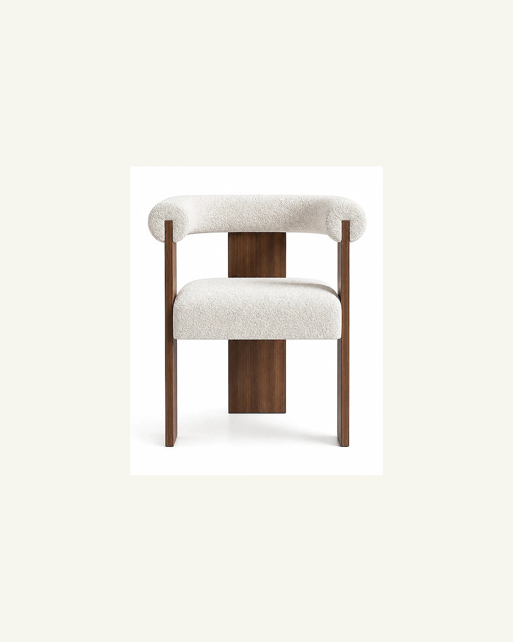 Sora dining chair, straight-on front view