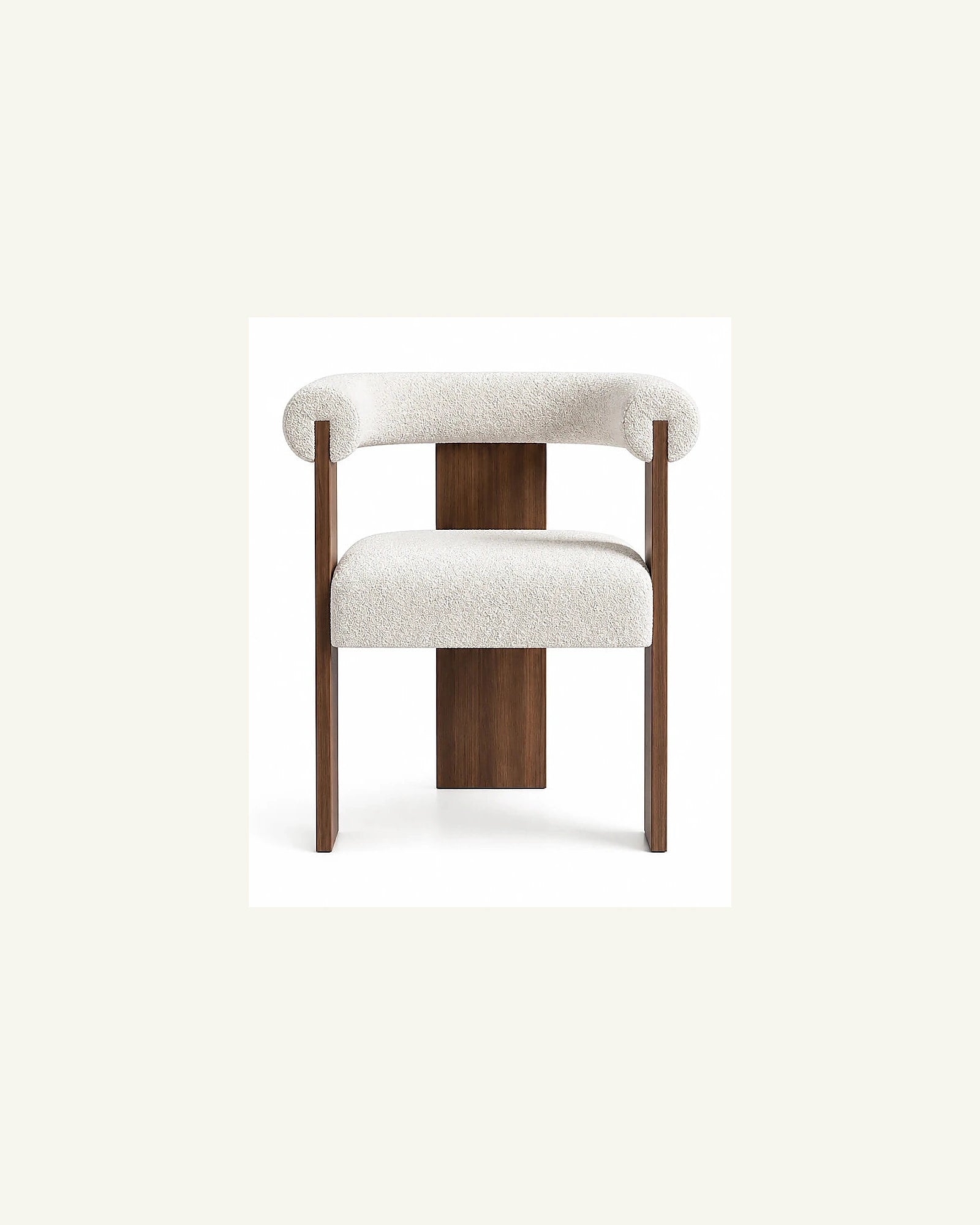 Sora dining chair, straight-on front view