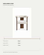Sora dining chair dimensions: 65 by 52 by 73 centimetres