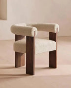 Light Luxury Solid Wood Dining Chair,Retro Home Lambskin Hotel Restaurant,Business Negotiation Chair,Support Color Customization